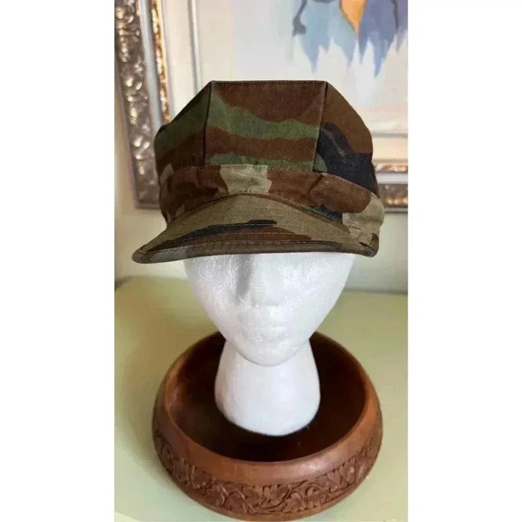 Vintage United State Military Army Officer Cap Hat Camouflage - Picture 2 of 7